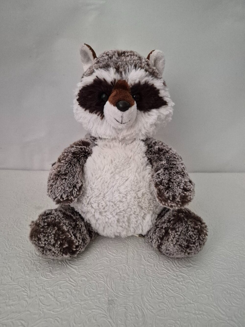 Aurora Rocky Racoon Stuffed Animal Plush Realistic Sitting Toy Brown 9"